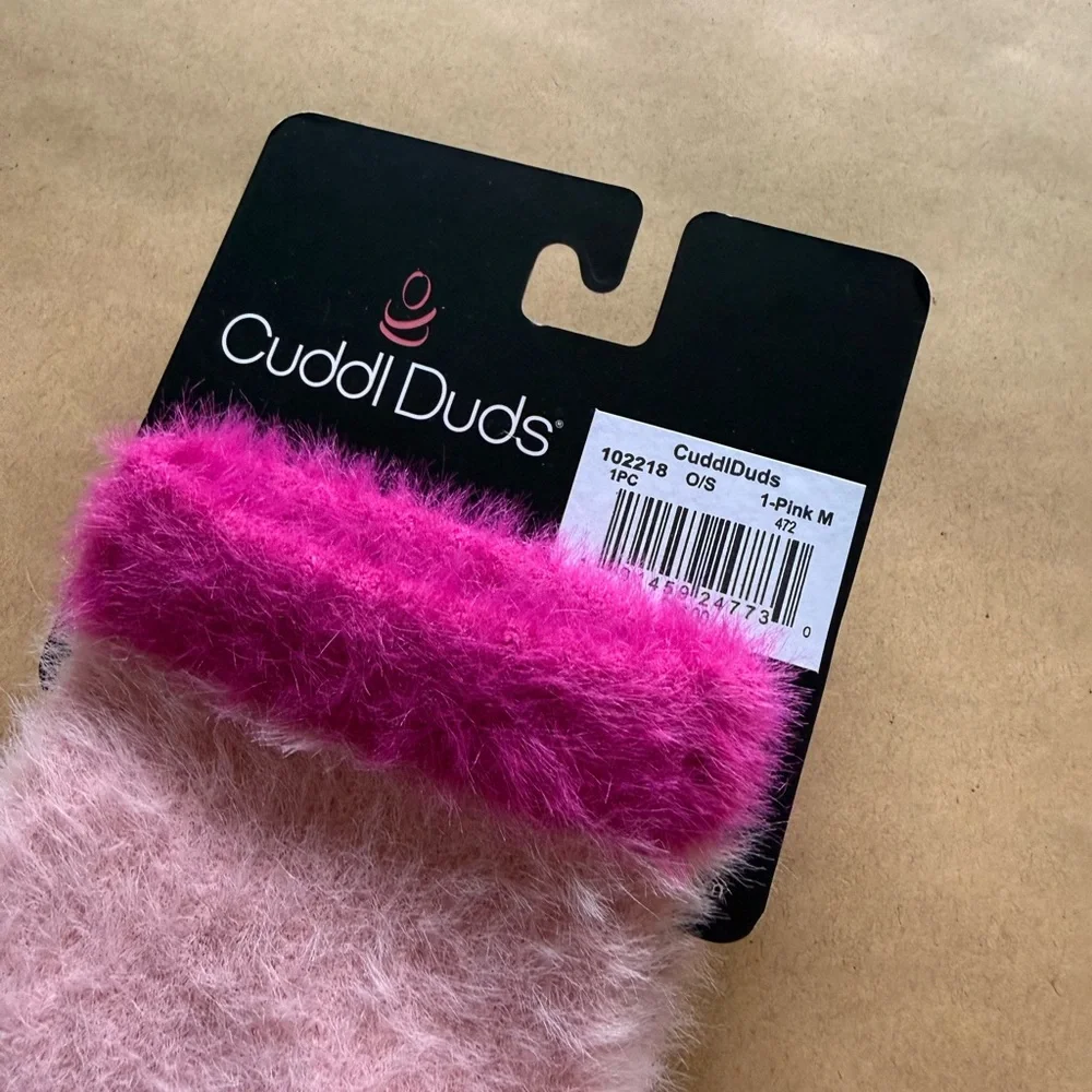 Cuddl Duds Pink Fuzzy Kids Gloves